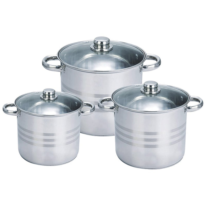 ollas,juego,de,ollas,Pack,de,ollas,mate,de,acero,inoxidable,con,tapas,de,vidrio,de,10,a,15,litros,BronKitchen©,Olla,Antiadherente,con,Tapa,Vidrio,Apto,Cocina,Inducción,Gas,Fuego,y,Horno,Color,Plata