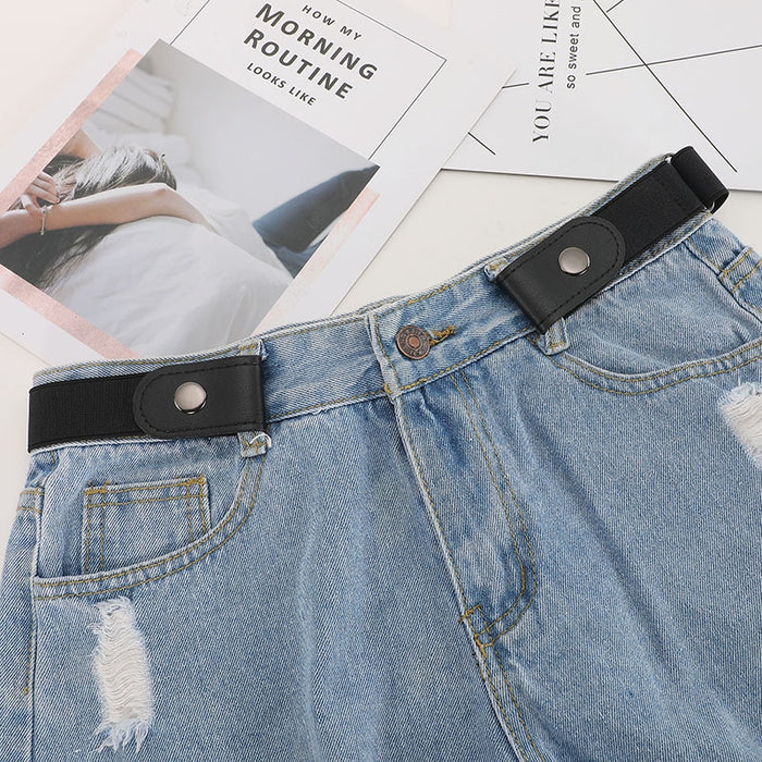 Cinturón sin hebillas para pantalones de mezclilla, vestidos, cinturón elástico elástico sin hebilla para mujeres / hombres, sin bultos, cinturón sin complicaciones