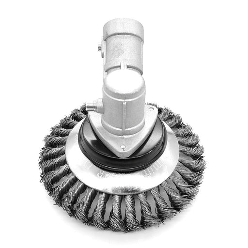 Cabezal de corte de césped de 6 pulgadas, cabezal de corte de alambre de acero, cortador de cepillo oxidado, cabezal de deshierbe de alambre para cortadora de césped