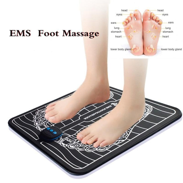 Masajeador de pies eléctrico EMS, estimulador muscular de pies, alfombrilla de masaje para pies, mejora la circulación sanguínea, alivia el dolor, cuidado de la salud