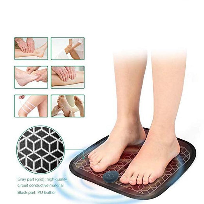 Masajeador de pies eléctrico EMS, estimulador muscular de pies, alfombrilla de masaje para pies, mejora la circulación sanguínea, alivia el dolor, cuidado de la salud