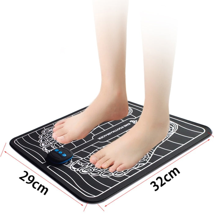 Masajeador de pies eléctrico EMS, estimulador muscular de pies, alfombrilla de masaje para pies, mejora la circulación sanguínea, alivia el dolor, cuidado de la salud