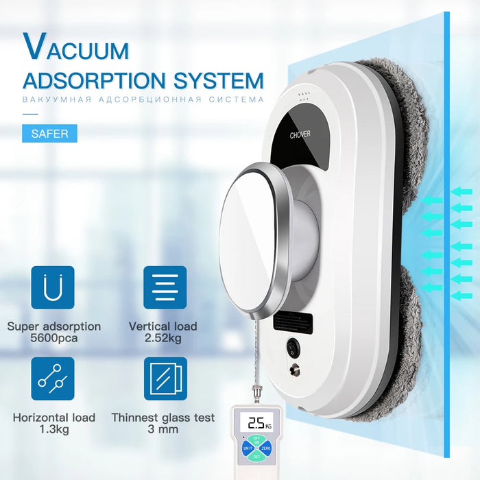 Robot Limpiacristales Chovery Pro 5600 Pa — CL-1 y CL-2 con Pulverización Dual