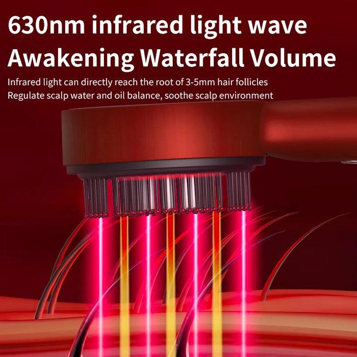 ScalpPro™ – Peine de Masaje Eléctrico con Luz Roja y Aplicador de Tratamiento Capilar