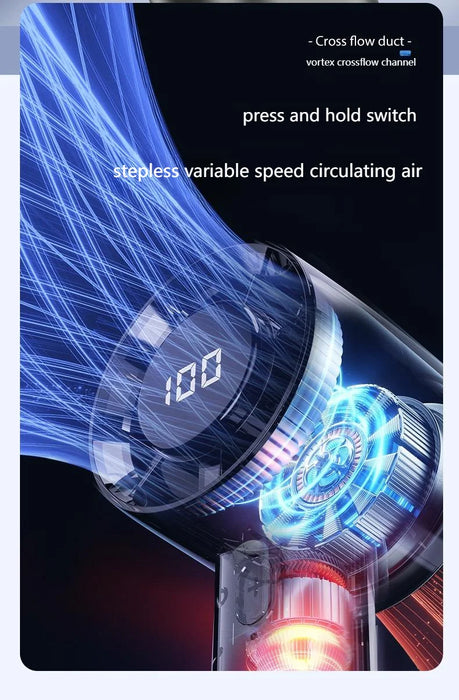 Draagbare Handventilator met Halfgeleiderkoeling, LED en 100 Snelheden | BronAir©