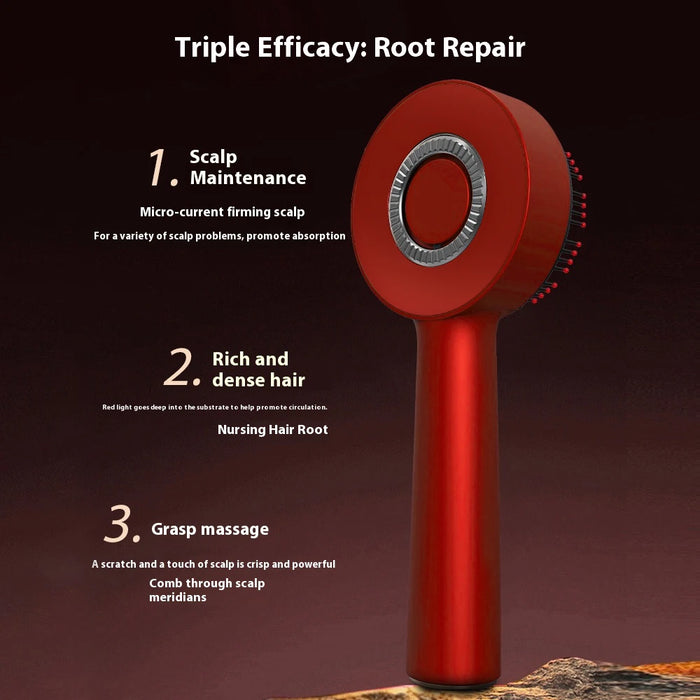 ScalpPro™ – Peine de Masaje Eléctrico con Luz Roja y Aplicador de Tratamiento Capilar
