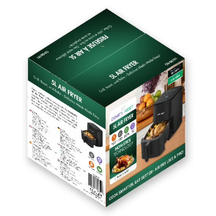 Freidora de aire Comfy Nest 5 L 1400W - con ventana
