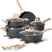 Batería de Cocina Granito 14 Piezas Just Perfecto – Negro Antiadherente Premium